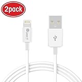 GearIt [Apple MFi Certified] 2-Pack Lightning to USB Cable (6 Feet / 1.8 Meter) White [並行輸入品]