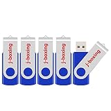 J-boxing USBメモリ 2GB USBフラッシュドライブ 5個セット 高速 USBフラッシュメモリ 回転式 青