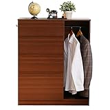 チェスト 収納チェスト 4段 タンス 箪笥 幅93cm 洋服タンス ハンガーラック 洋服収納 ブラウン