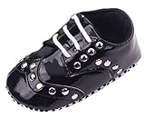 (ビグッド)Bigood 可愛い 赤ちゃん ベビー靴 女の子 子供靴 男の子 スニーカーPU フォーマル フラットルームシューズ 出産祝い 無地 11cm 黒