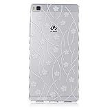 Zeebox Huawei P8 ケース カバー 高品質 TPU保護カバー 衝撃吸収 Huawei P8 用 超薄型 耐久性 落下防止 生涯補償付き (ホワイト #6)