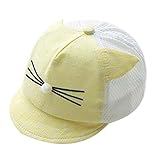 黄色の折り畳み可能なビーチハットサマーハットコットンハットベビーキャップラブリーサンハットニースギフト