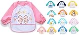 Adamz.sp 赤ちゃん 食事 エプロン 長袖 防水 食べこぼしポケット ビブ スタイ ガウン スモック 種類いっぱい (ピンク／リボン)