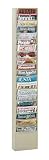Durham 400-54 Putty Cold Rolled Steel 20 Contour Pocket Vertical Literature Rack 9-3/4 Width x 58 He