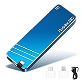 外付けSSD 16TB ssd ポータブル USB3.2 Gen1 高速転送 外付けソリッドステートドライブ Type-C 耐衝撃 IPX7 防塵防滴 ポータブルストレージ PS5/PS4/テレビ録画 動作確認済 対応 コンパクト 青 品質保証