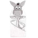 Hudson Baby Animal Face Hooded Towel, Happy Donkey by Hudson Baby