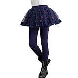Brightup子供　女の子　レギンス付きスカート、・キッズ・ガールズ・パンツ2点スタープリントTutuスカート・レギンス・パンツ、ツツスカート