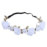 Domybest子供　ベビー　花冠　フラワーヘアバンド　ヘッドドレス ヘアアクセサリー　結婚式　ブライダル　子供用　髪飾り 女の子 　キッズ 髪飾り 花かんむり ウェディング フラワー ヘッド　6色選