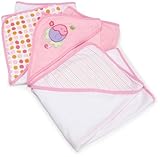 Spasilk 3 pack Soft Terry Hooded Towel Set, Pink by Spasilk [並行輸入品]