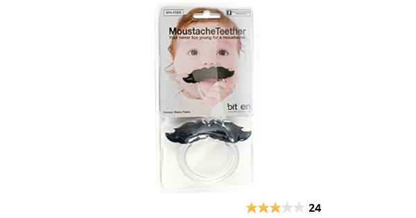 Amazon Co Jp Bitten ビッテン ムスタッシュティーザー 黒 ブラック 透明 本体サイズ 約w90 D10 H65mm ベビー マタニティ