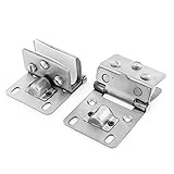 uxcell 浴室 ガラス ドア アジャスタブル クランプ クリップ 10mm 2個 ヒンジ