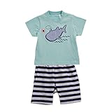 (ミルクボトル)Milk Bottle クジラ柄 腹巻きつき パジャマ 上下セット 男の子 baby 80 90 95(GR-グリーン、