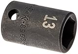 S K Hand Tools SKT8963 3/8 Inch Drive Standard 6 Point Impact Socket - 13mm