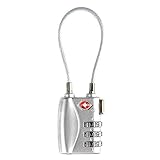 TSA Approved Luggageロック、bestga 3桁ケーブル組み合わせ荷物ロック盗難保護耐久性旅行荷物ロック、ロックバックパック、キャビネットロック、南京錠、スーツケースロック – 2パ