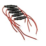 Homefunny 10pcs 6.3A 250Vスクリュータイプ22 AWGワイヤ、5×20mmインラインヒューズホルダ