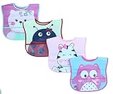 Lovespun Baby Bibs 4パック – 防水Burp Cloth 1つサイズ、動物Prints One Size 4327885283