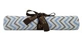 Zack & Tara Signature Swaddle - Chic Chevrons in Blue & Gray by Zack & Tara