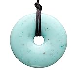 Teething Bling Jade Donut Pendant Teether Necklace by Teething Bling