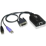 Aten ka7166 DVI USB仮想メディアKVMアダプタケーブル、スマートカードリーダー