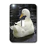 3dRose LLC lsp_4232_1 White Pekin Duck Single Toggle Switch by 3D Rose (Home Improvement) [並行輸入品]