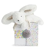 Doudou et Compagnie DC2823 Coucou Doucou Pearly Grey Rabbit Plush Toy by Doudou et Compagnie