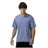 トレーニングウェア 半袖 Tシャツ ナビドライ Uネック 吸汗速乾 インナー 肌着 【Amazon限定モデルあり】 32MAC194 メンズ ライトネイビー杢/ライトグレー 2XL