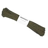 Acxeon 550 Paracord ミルスペックタイプの9ストランド縄　 野外縛りロープ/服干す縄/テントロープ等に対応　直径4MM　31メードルの長さ (緑)