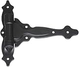 Nationalハードウェアn346 – 200 tru-close装飾self-closingスプリングt-hinge、ブラック、更新されPackaging 7-3/4" x 8-1/2" S836