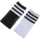 GudeHome スクールソックス 無地 ハイソックス 2足組 ベビー キッズ 靴下 子供 クルーソックス ストライプ 男女兼用