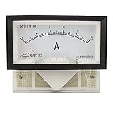 uxcell アナログ電流計　電流メーター　プラスチック製　クラス2.5 DC 10A