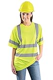 クラシックWicking Birdseye Tシャツ – Hi - Viz安全シャツANSIクラス3 カラー: イエロー