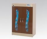 8-8778-02スリッパ殺菌ロッカー（ブラウン）６００×３３０×９００ｍｍ