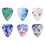Ibanez アイバニーズ ピック6枚セット KALEIDOシリーズ Tritanを使用した、カラフルなデザイン ティアドロップ 【1.0mm】 PCP14H-C1