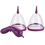 電動乳房マッサージ器、ソフトシリコン吸収器乳房拡張器、胸部マッサージ、より豊満で弾力性のある乳房(紫色)