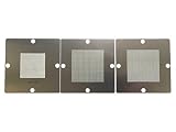 80mm*80mm ユニバーサル・ステンシル・テンプレート 3枚セット 対応はんだボール径0.5mm（36 x 36mm）/0.6mm（1.1mmピッチ 47 x 47 mm）/0.76mm(1.27