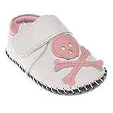 Tortor 1bacha(JP)　男女兼用　ベビーシューズ　ファーストシューズ　ベビー　男の子　どくろ　本革シューズ　赤ちゃん　女の子　柔らかい　ベビー靴　歩行練習　出産祝い　プレゼント　ピンク　黒