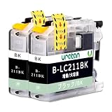 LC211BK 2本 互換インク 互換品 ブラザー（Brother）用 純正品併用 LC211-4PK 個包装 大容量 残量表示 ICチップ対応 DCP-J968N J963N J962N J767N J762N J567N J562N MFC-J887N J880N J990DN J997DN J900DN J907DN J830DN J837DN J730DN J737DN インク