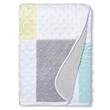Circo Soft Valboa Popcorn Baby Blanket - Grey Patchwork by Circo