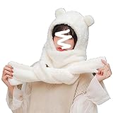 レディース 帽子 可愛い ネックウォーマー キャップ 防寒 保温 通勤用 アウトドア 秋冬 スカーフ