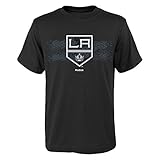 NHL Los Angeles Kings BoysフラクタルCamo半袖Tシャツ、スモール/ ( 8 )、ブラック
