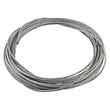 uxcell　ワイヤーロープケーブル　直径3mm　柔軟　ステンレス鋼　12m x 3mm