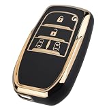 Kinotaka トヨタ専用設計 スマートキーケース 90系ノア / Voxy 80/90系 / 新型シエンタ / アルファード40系に適合TPU製キーカバー (ブラック)