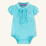 ポロラルフローレン メッシュ半袖ボディオール ライトブルー (女の子3～12か月用) 9M [並行輸入品]