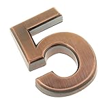 Perfk 0-9選べる　アドレス　番号札　数字　札　ルーム　プレート　ホーム　オフィス　住所番号　ホテルの標識 - 色5