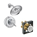 デルタDelta ksdvi-t17255h2o-ch Victorianシャワーキットpressure-balance dual-functionカートリッジ、クロムクロム