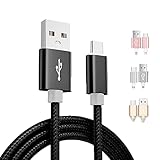 USB Type-Cケーブル 長さ1m Type-C 充電器 高速充電 データ転送 Xperia XZs/Xperia XZ/Xperia X compact/Nexus 6P / Nexus 5X 等対応 USB Type Cケーブル（1m, ブラック）