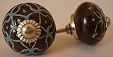 Vintage Look Lot of 2 Zoya's Colorfull Hand Carved Ceramic Knobs Handmade Ceramic Door Knobs Kitchen