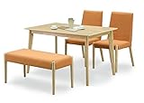 ダイニング４点セット シエンタ 120cm NA/オレンジ