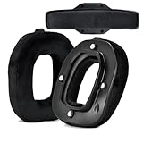 JOYSOG Astro A40TR イヤーパッド 交換用イヤーパッド Logitech Astro A40TRヘッドフォンイヤークッション/ヘッドバンドクッションパーツ (フランネル+フランネル)