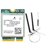 Ruitutedianzi MT7925 WiFi 7カード+アンテナ バッフル付き 5400Mbps M.2 トリプルバンド 2.4G/5G/6G BT5.3 WiFiカードアダプター Win10/11 Linux用